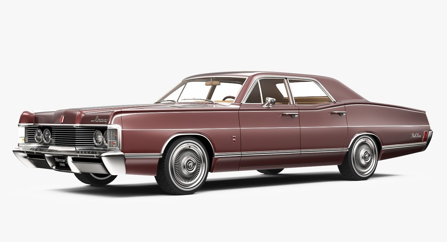 Mercury park Lane 1968 3D model_5