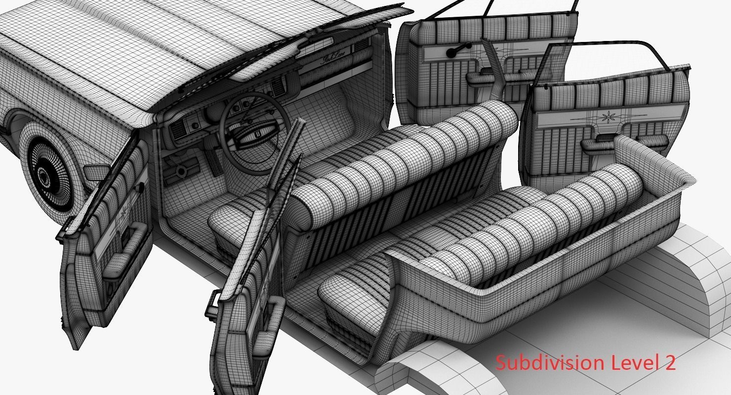 Mercury park Lane 1968 3D model_17