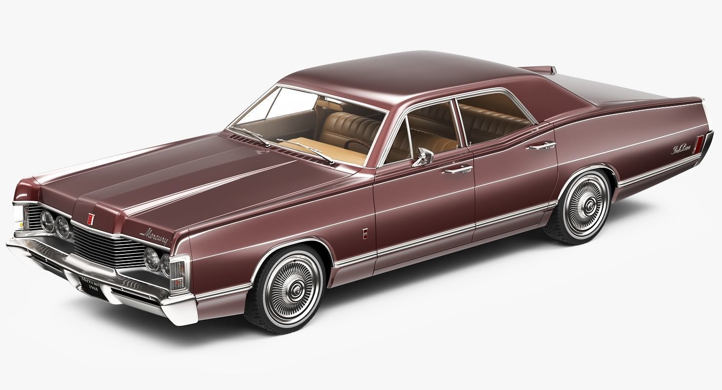 Mercury park Lane 1968 3D model_6