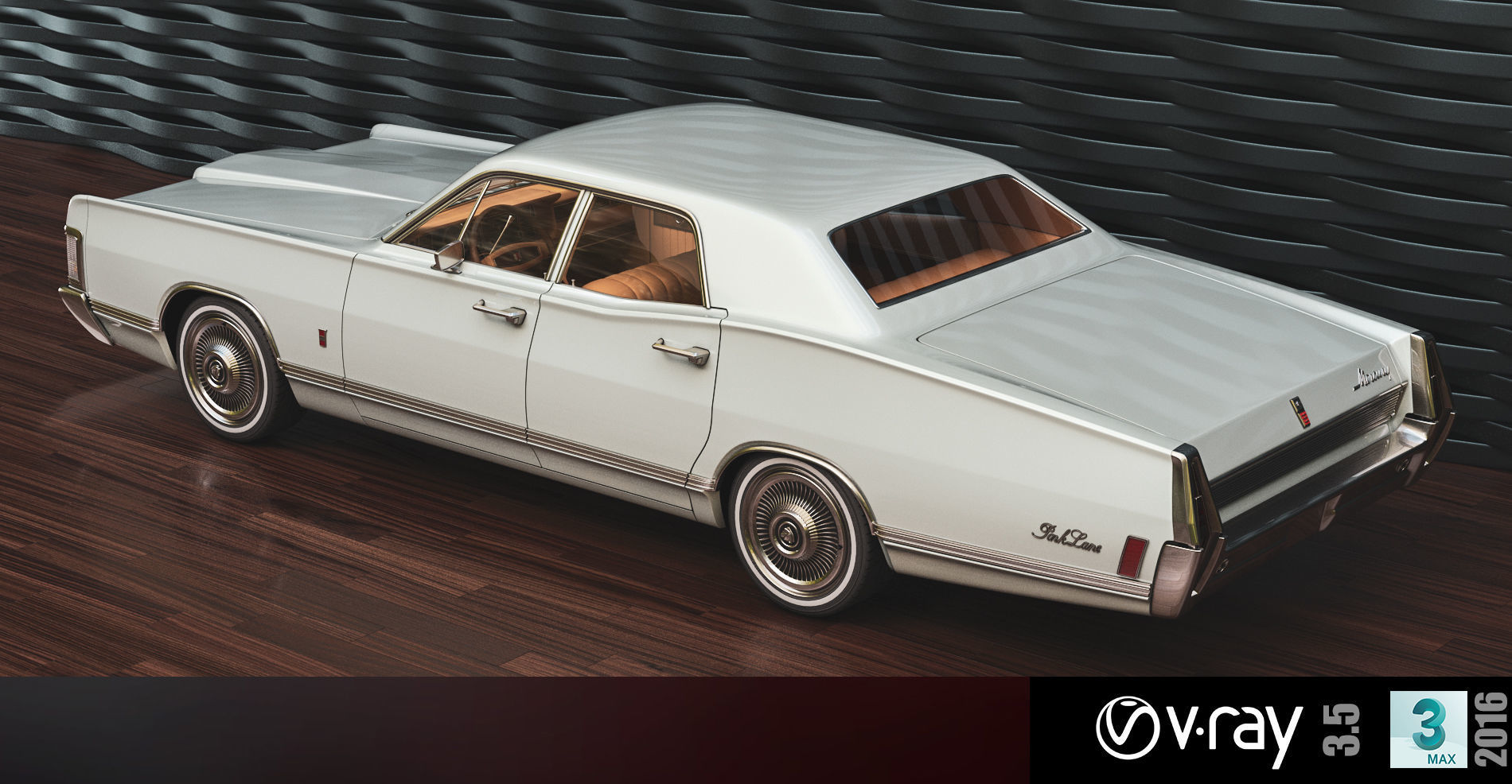 Mercury park Lane 1968 3D model_4