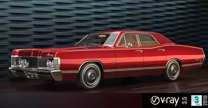 Mercury park Lane 1968 3D model