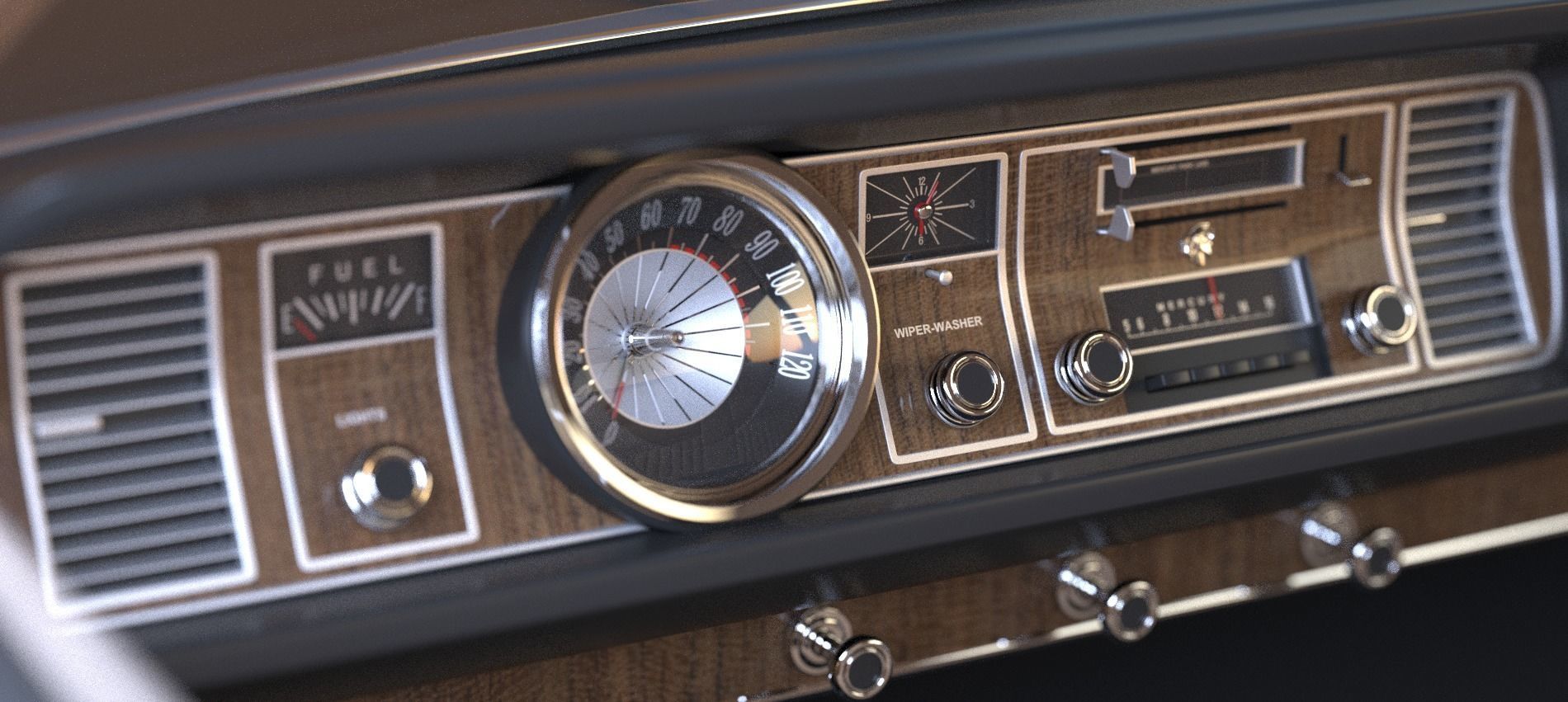 Mercury park Lane 1968 3D model_10
