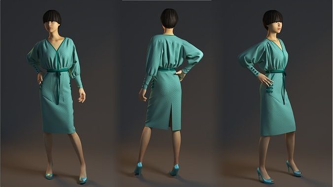 3D Beautiful and elegant dress  3D model