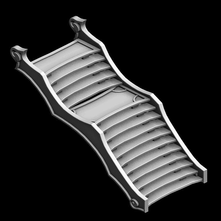 Building Decoration Accessories - Stairs 03 3D model_5