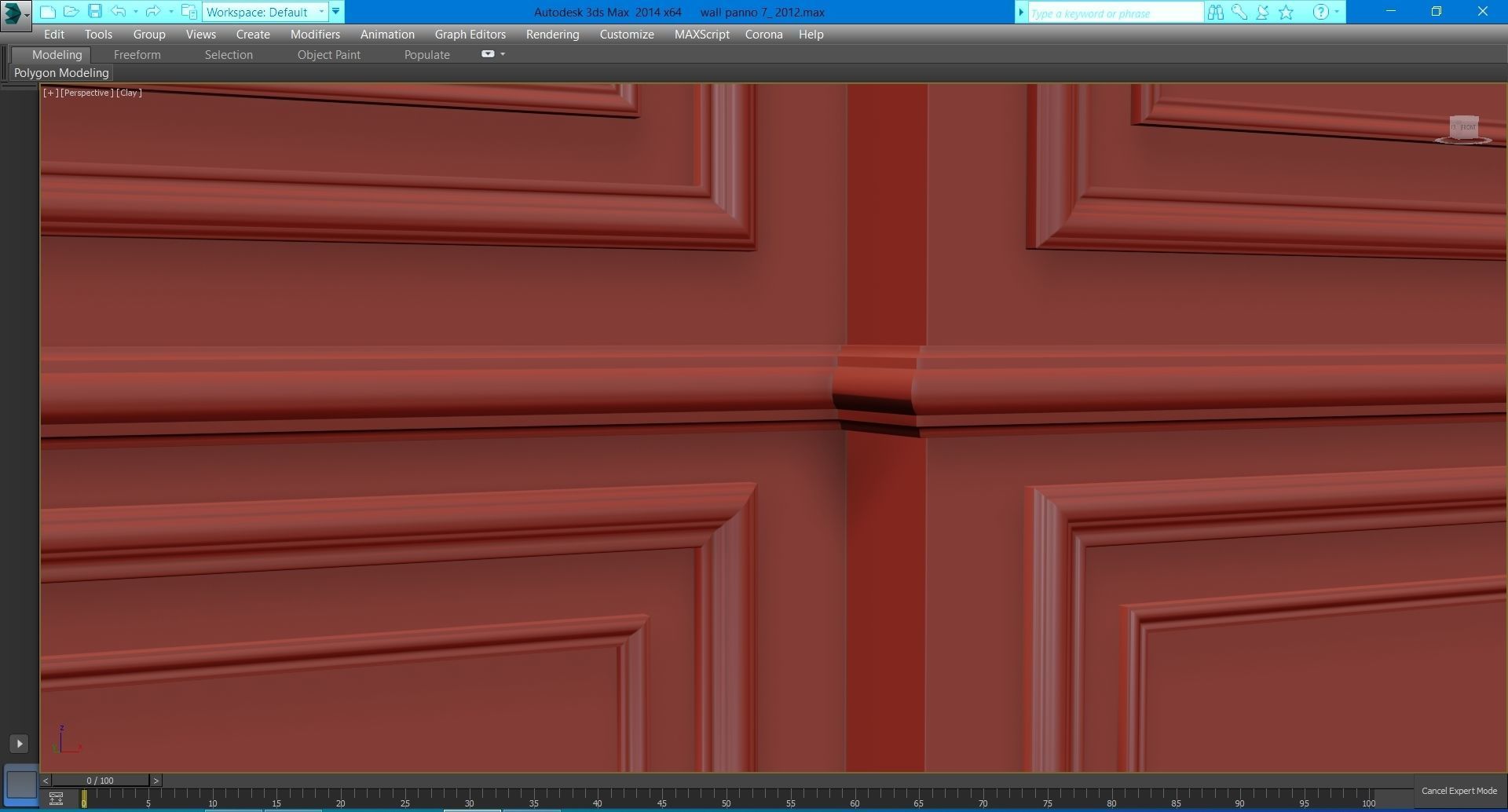 Wall molding 7  Boiserie classic panels Low-poly 3D model_18