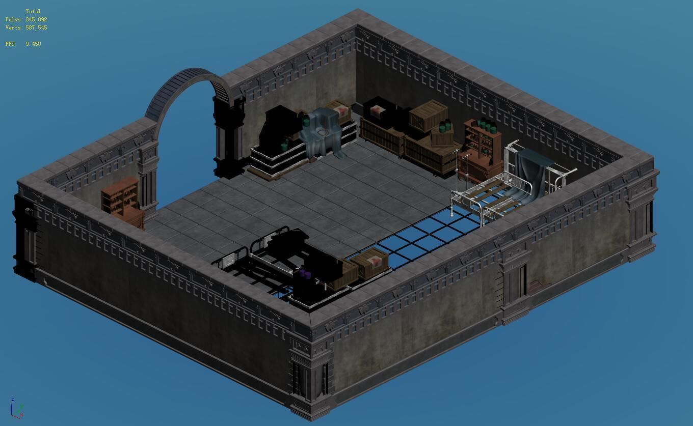 Church Hospital - Storage Room 01 3D model_5