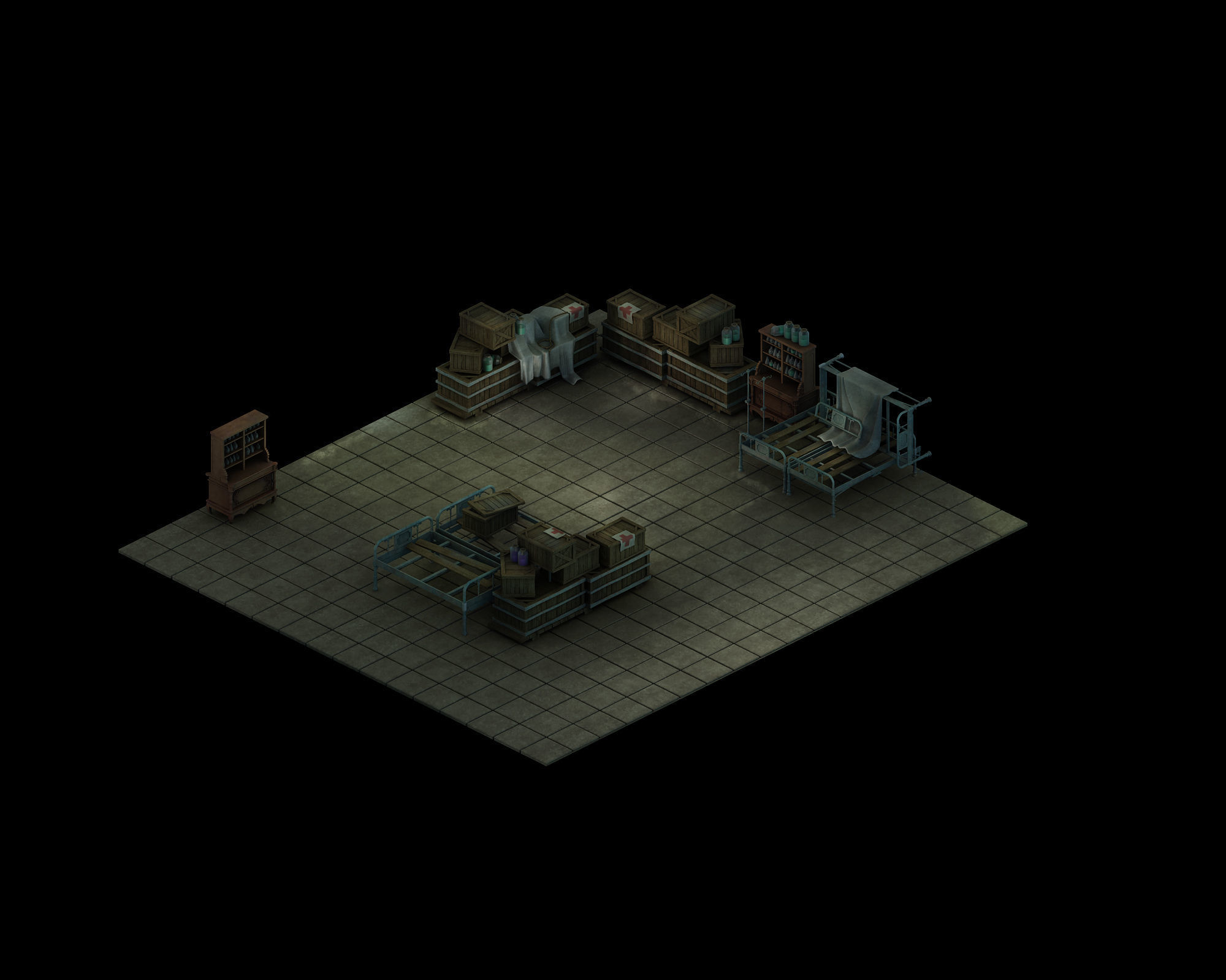 Church Hospital - Storage Room 01 3D model_4