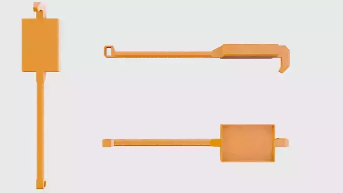  Printable plastic stick with basket Free 3D print model