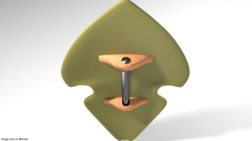 Personal Armor Shield - Medieval Elven 3D model_2