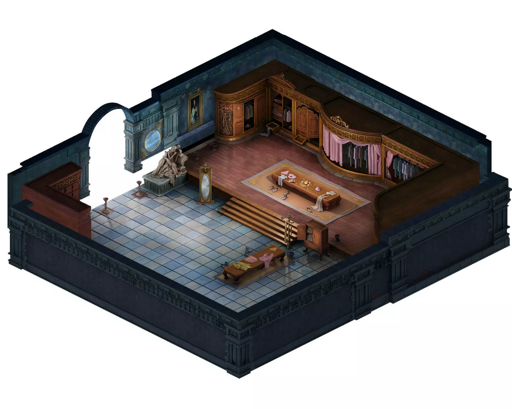 Church Hospital - Dressing Room 01 3D model_0