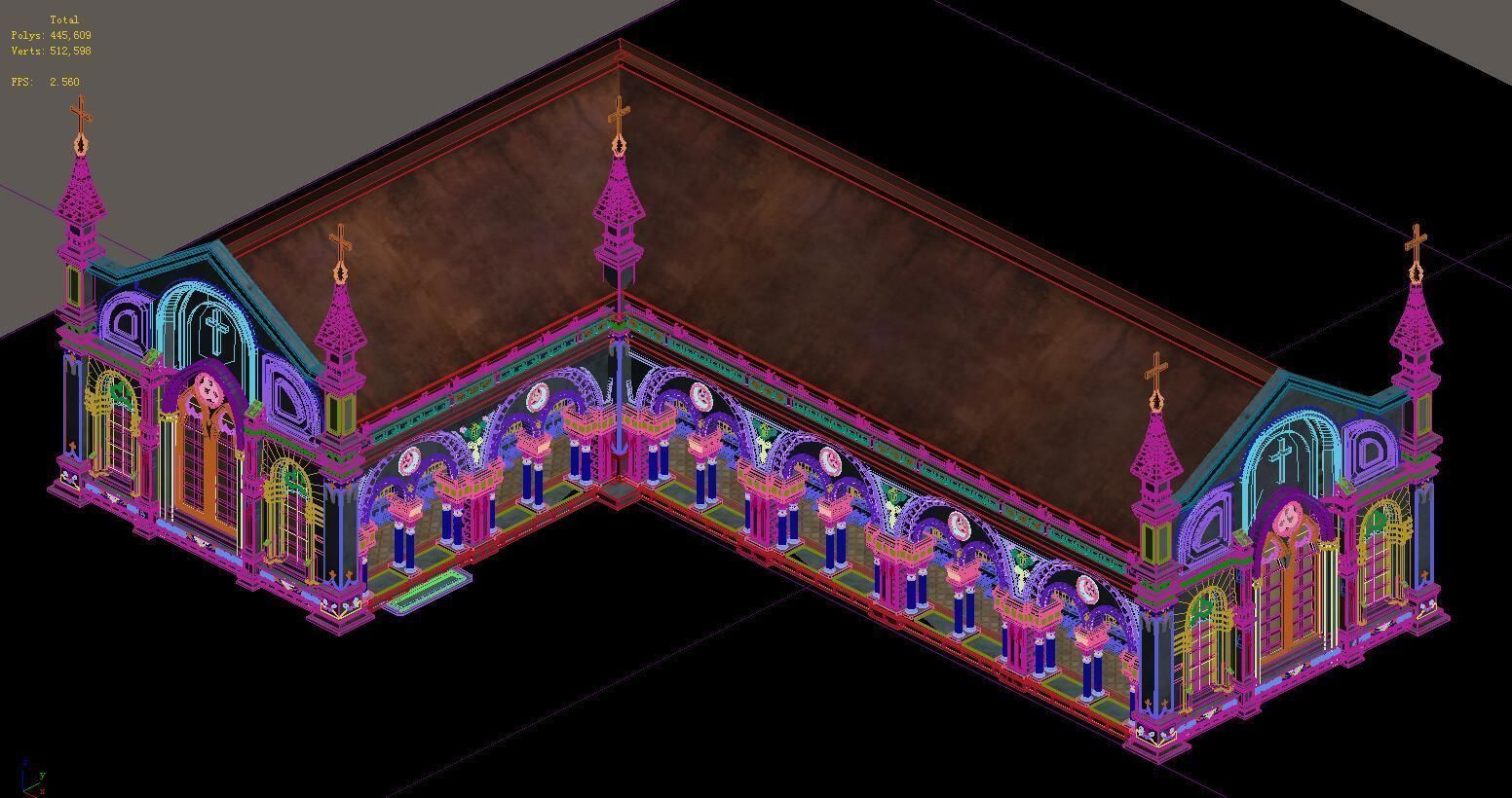 Church Hospital - Church 01 3D model_7