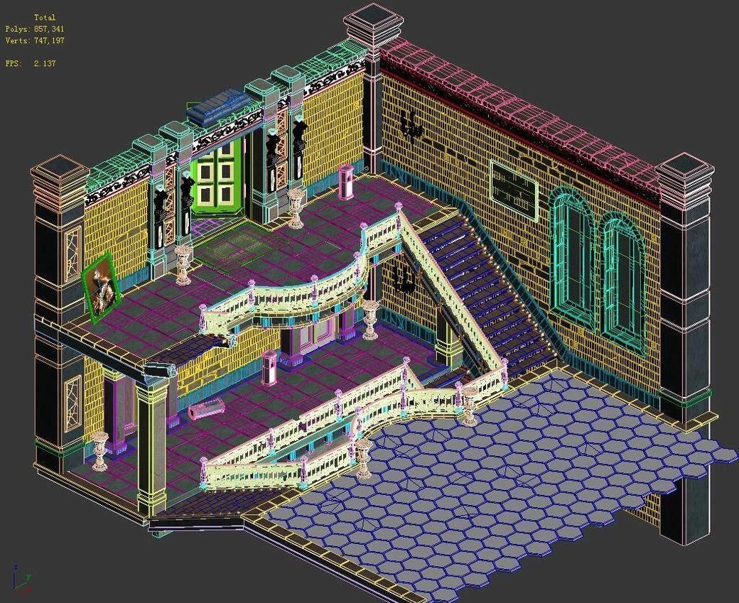 Church Hospital - Stairs 01 3D model_6