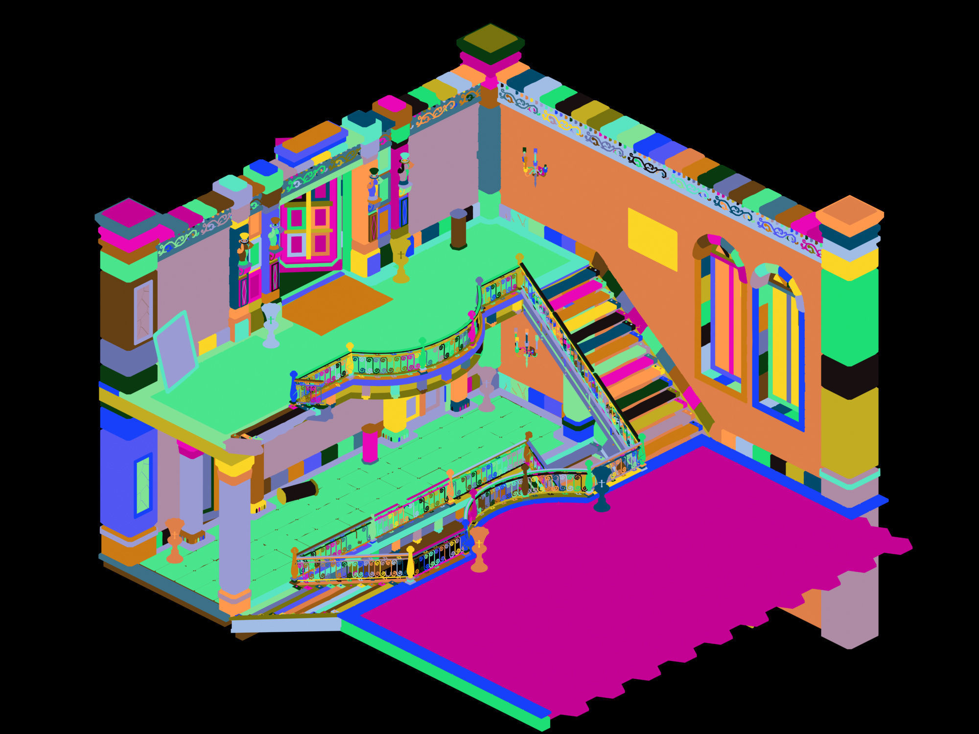 Church Hospital - Stairs 01 3D model_3