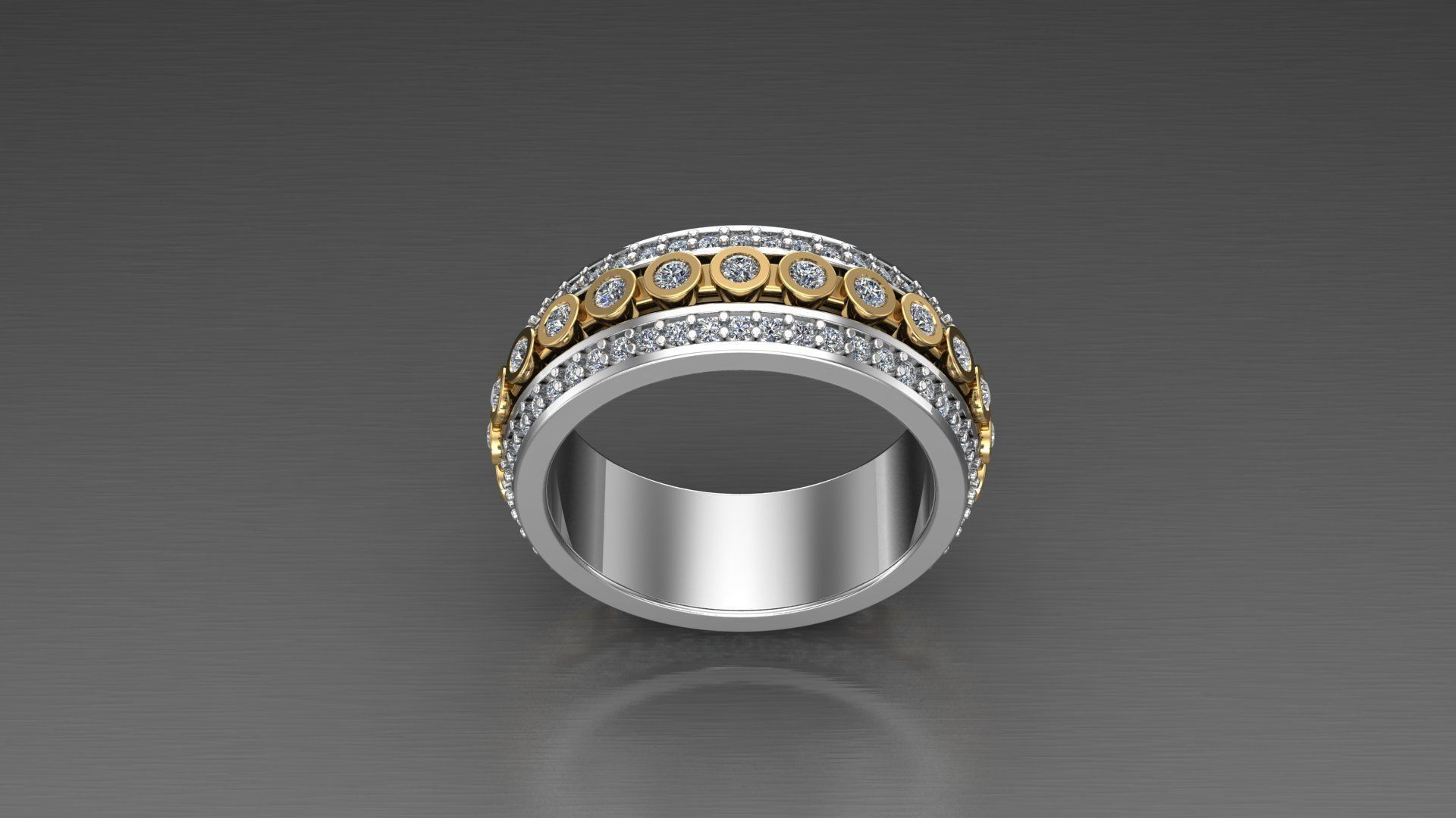 Luxury Wedding Ring 3D Print Model 3D print model_7