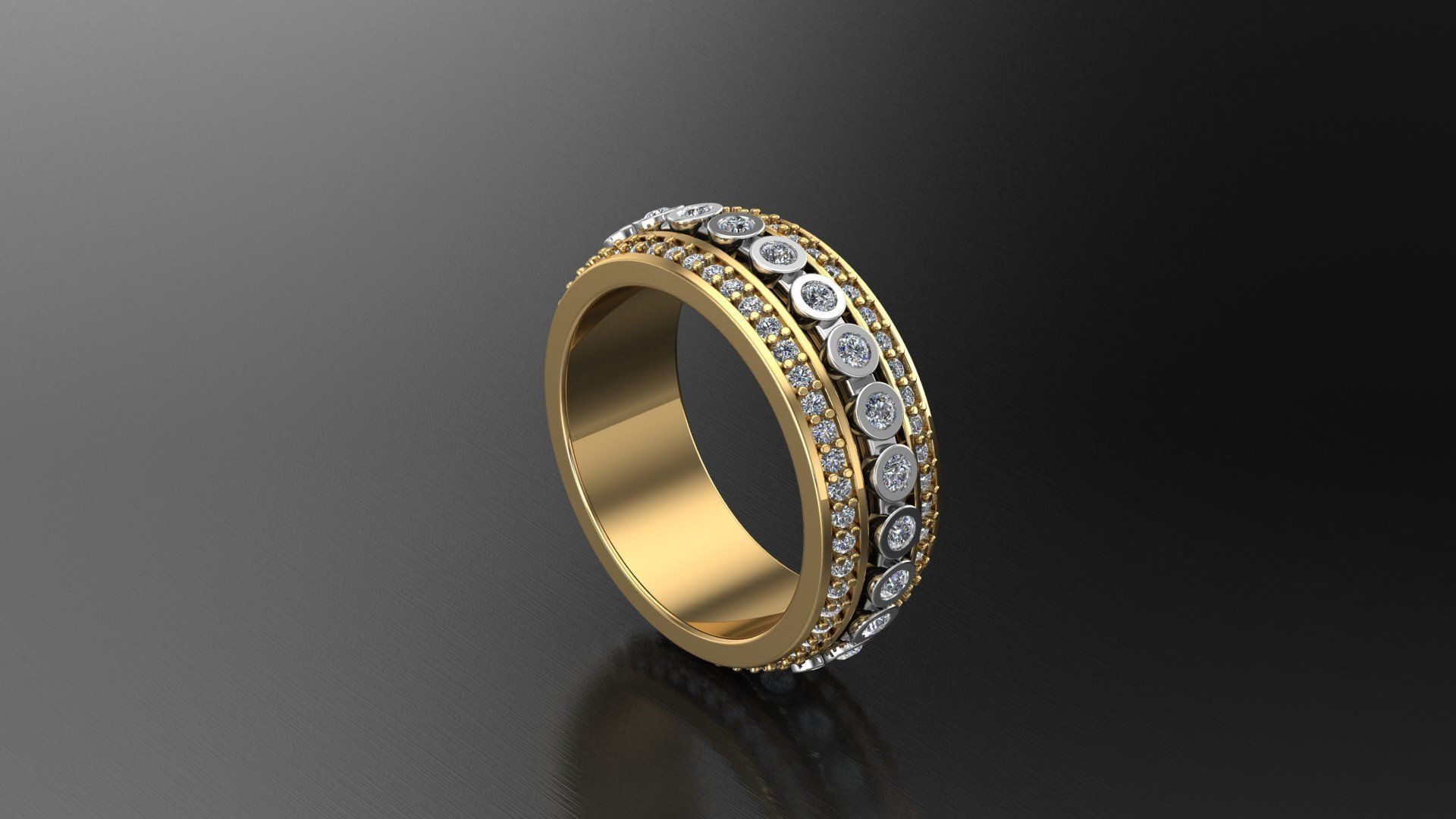 Luxury Wedding Ring 3D Print Model 3D print model_3