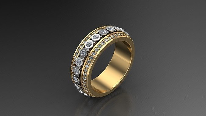 Luxury Wedding Ring 3D Print Model 3D print model