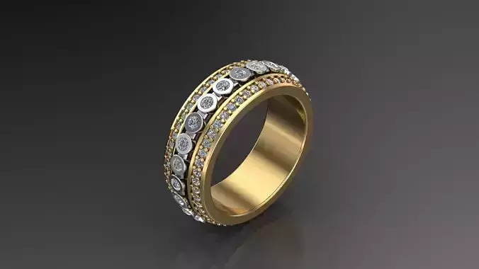 Luxury Wedding Ring 3D Print Model