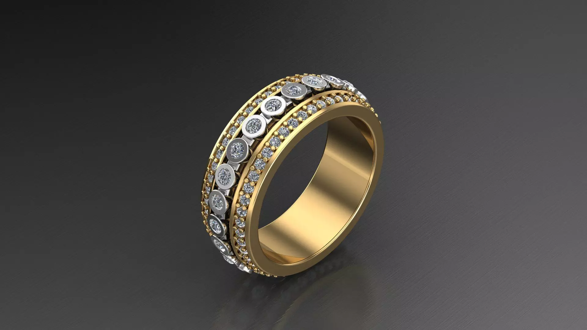 Luxury Wedding Ring 3D Print Model 3D print model_0