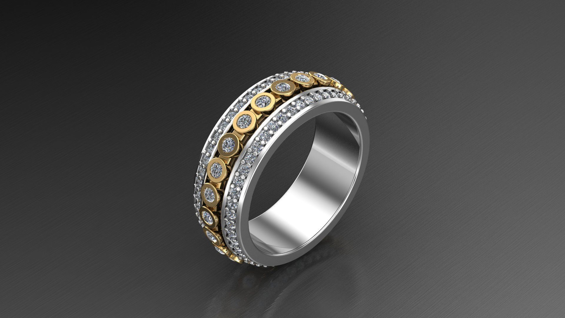 Luxury Wedding Ring 3D Print Model 3D print model_1