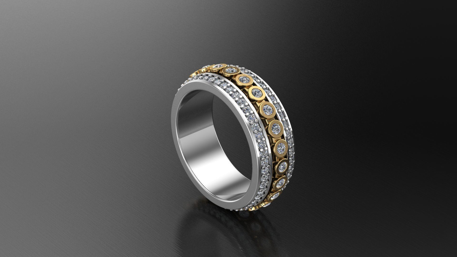Luxury Wedding Ring 3D Print Model 3D print model_4
