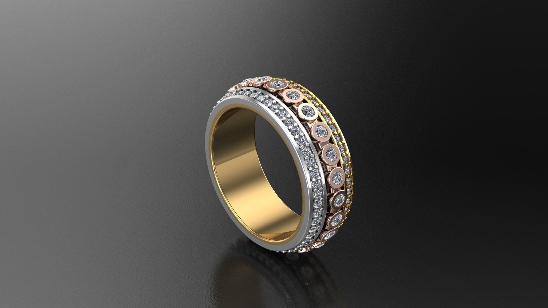 Luxury Wedding Ring 3D Print Model 3D print model_5