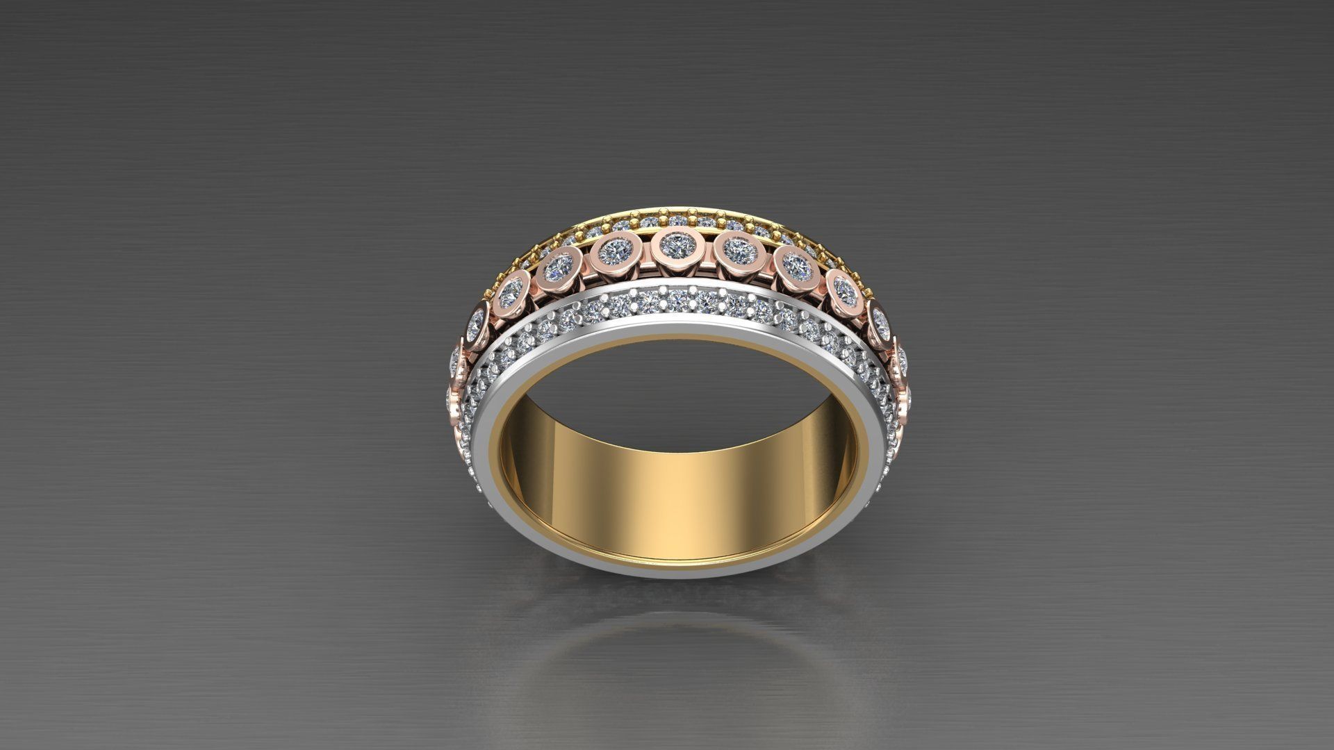 Luxury Wedding Ring 3D Print Model 3D print model_8