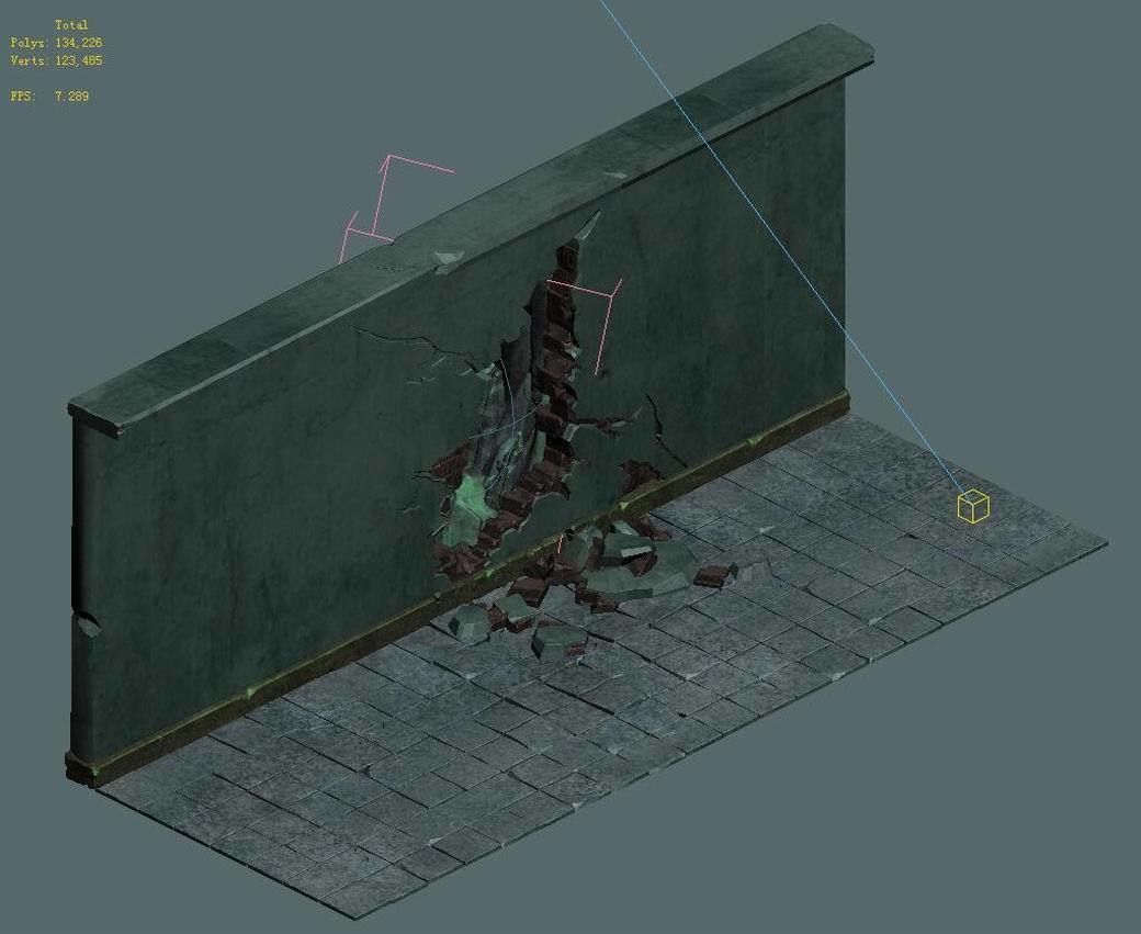 Church Hospital - Wall Break 02 3D model_4