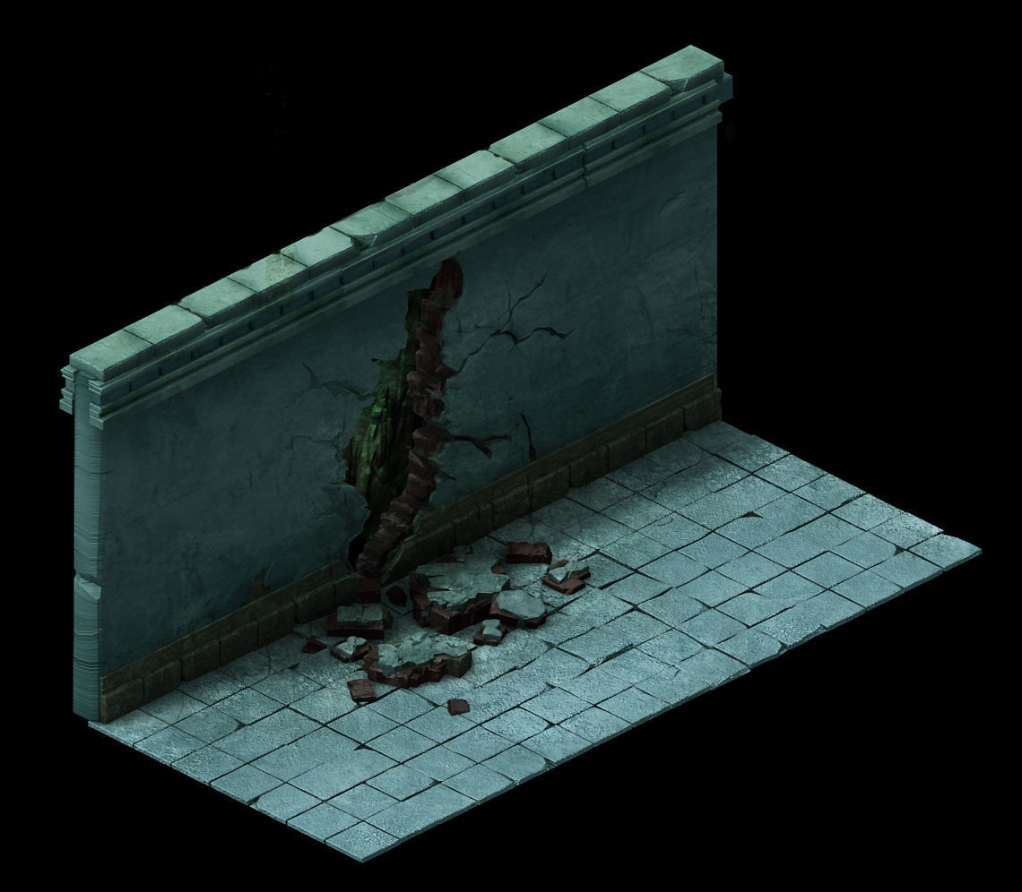 Church Hospital - Wall Break 02 3D model_1