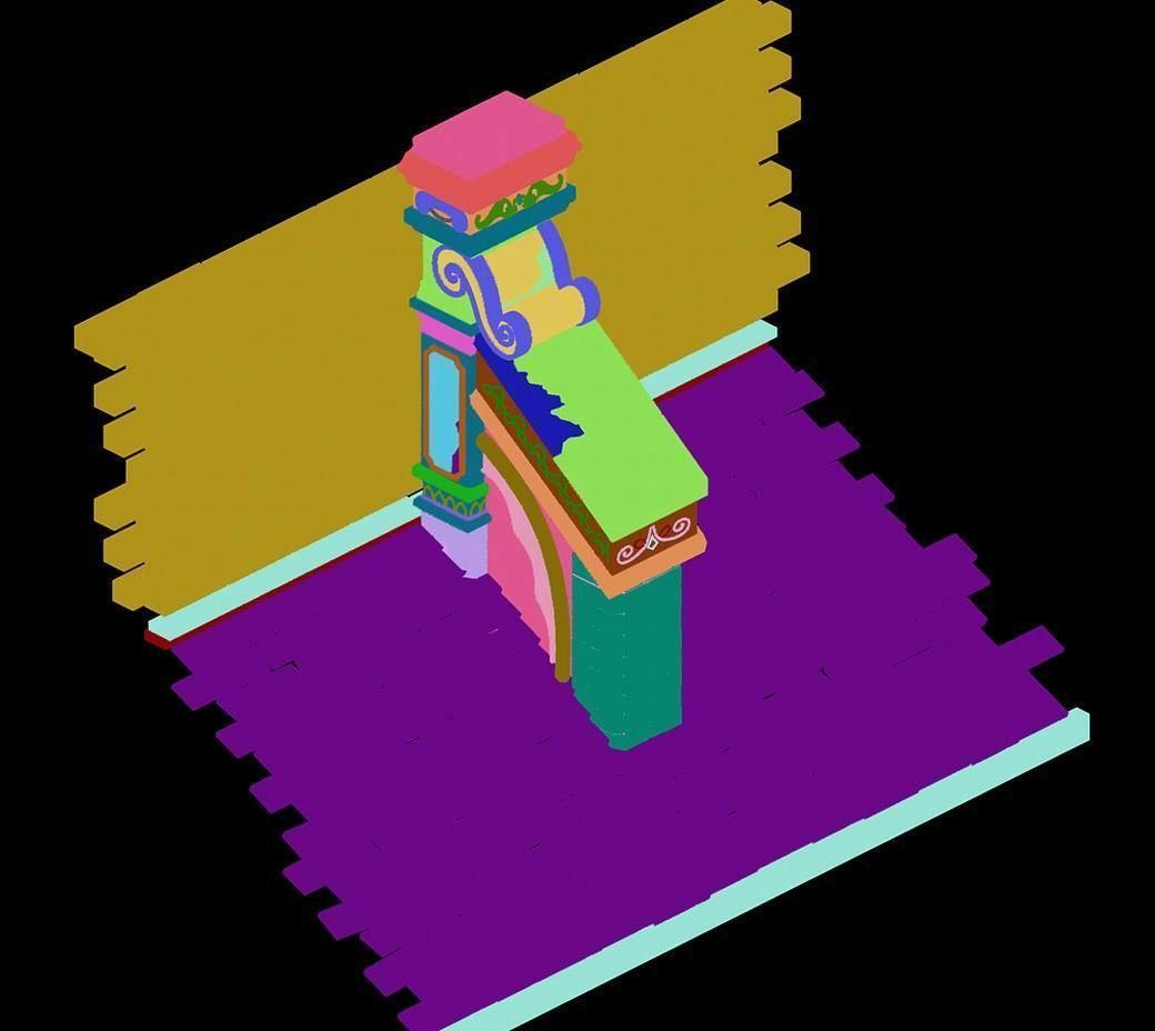 Church Hospital - Roof Decoration 01 3D model_2