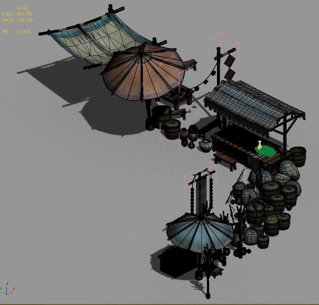 Street vendors - East City vendors 04 3D model_2