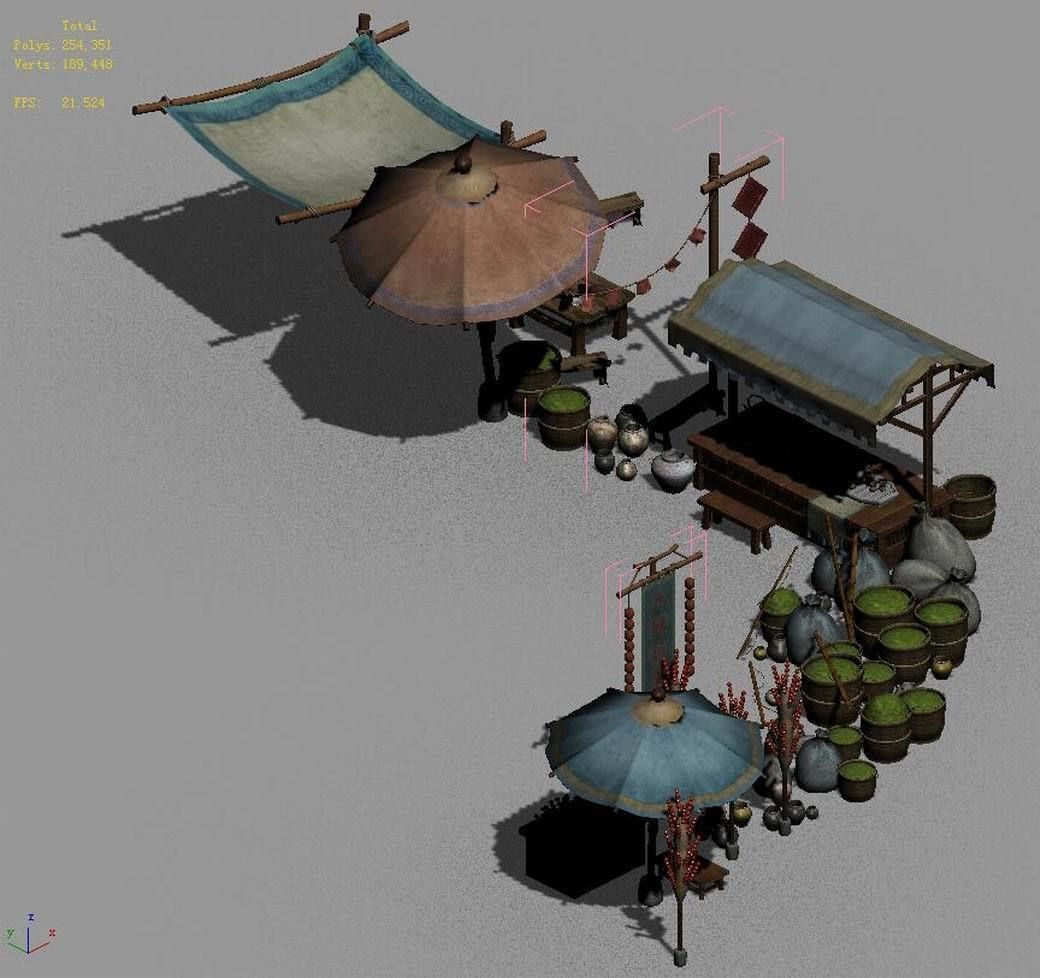 Street vendors - East City vendors 04 3D model_1