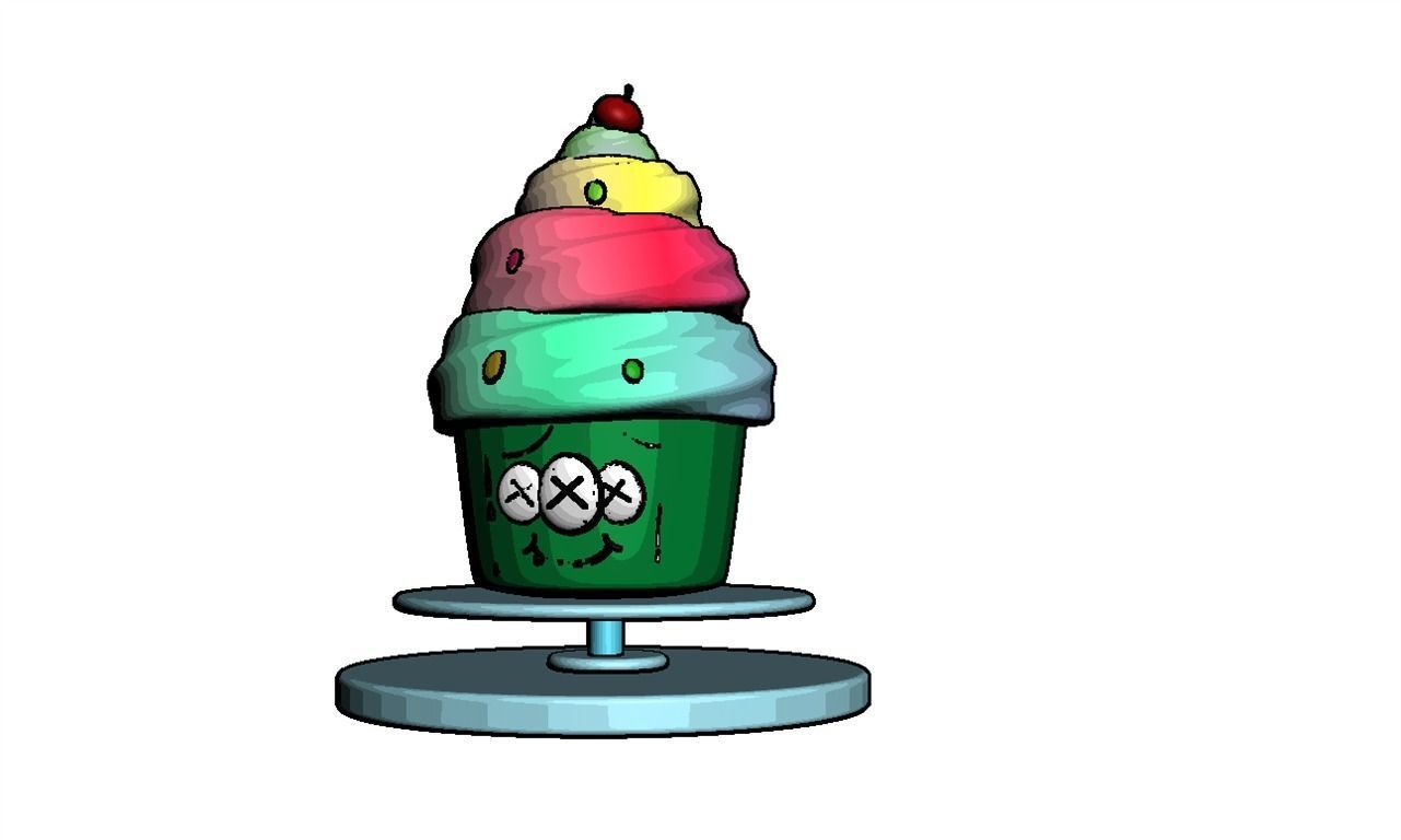 3D ICE CREAM CUTE 3D print model_8