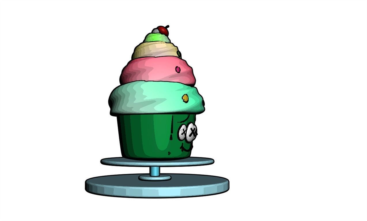 3D ICE CREAM CUTE 3D print model_7