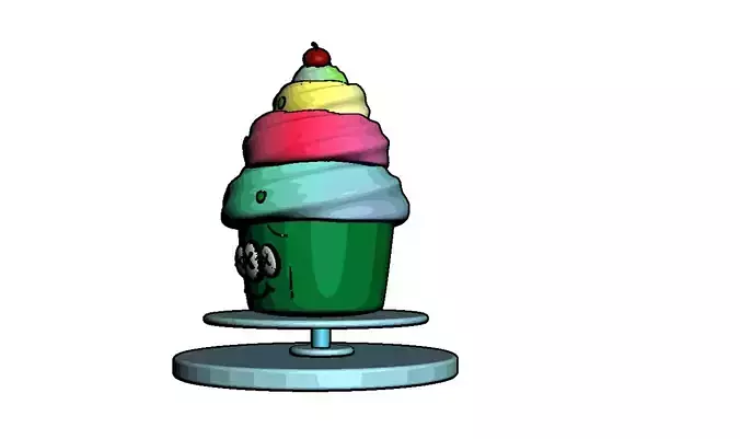 3D ICE CREAM CUTE 3D print model