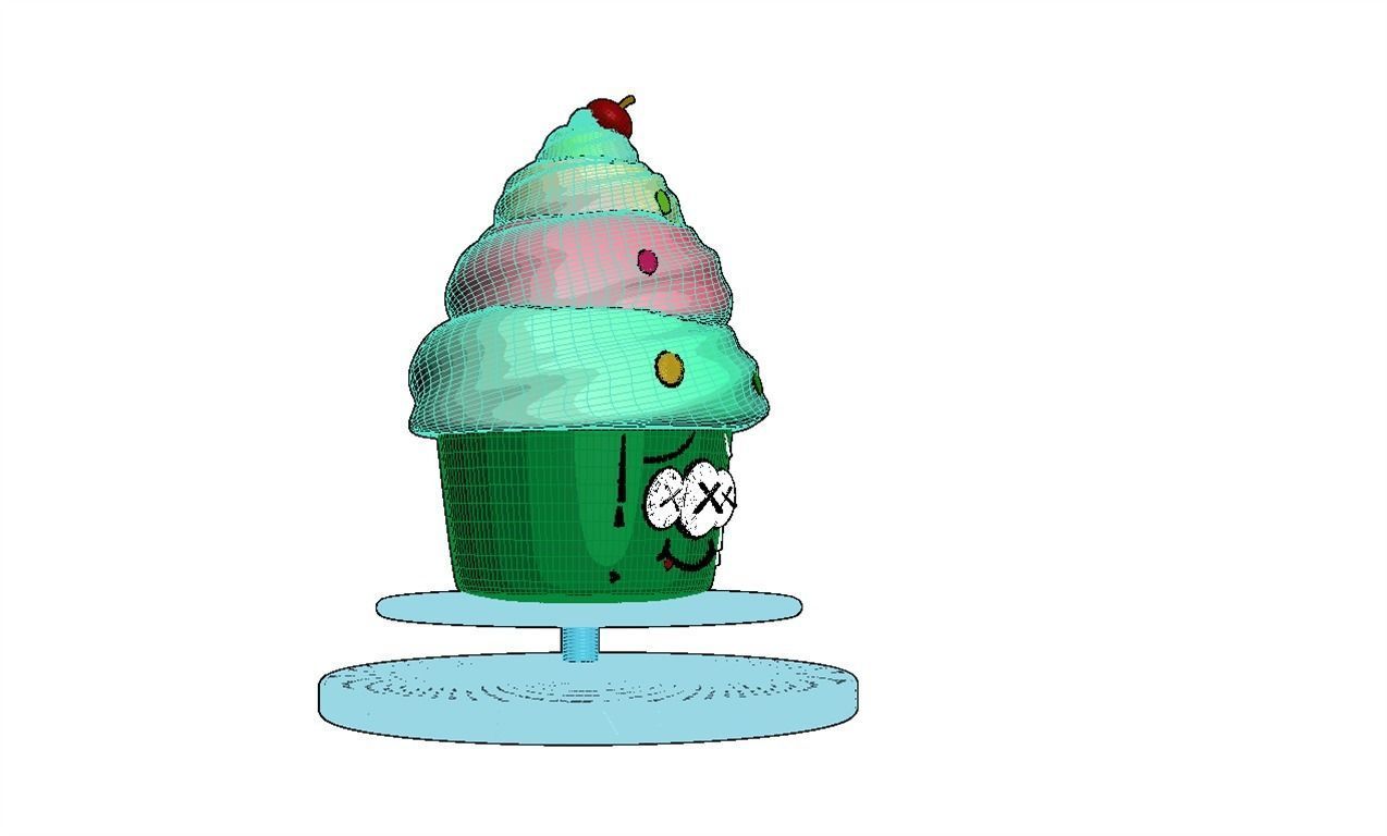 3D ICE CREAM CUTE 3D print model_12