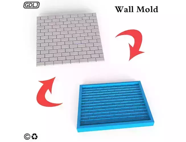 Wall Mold - Diorama Buildings 3D print model