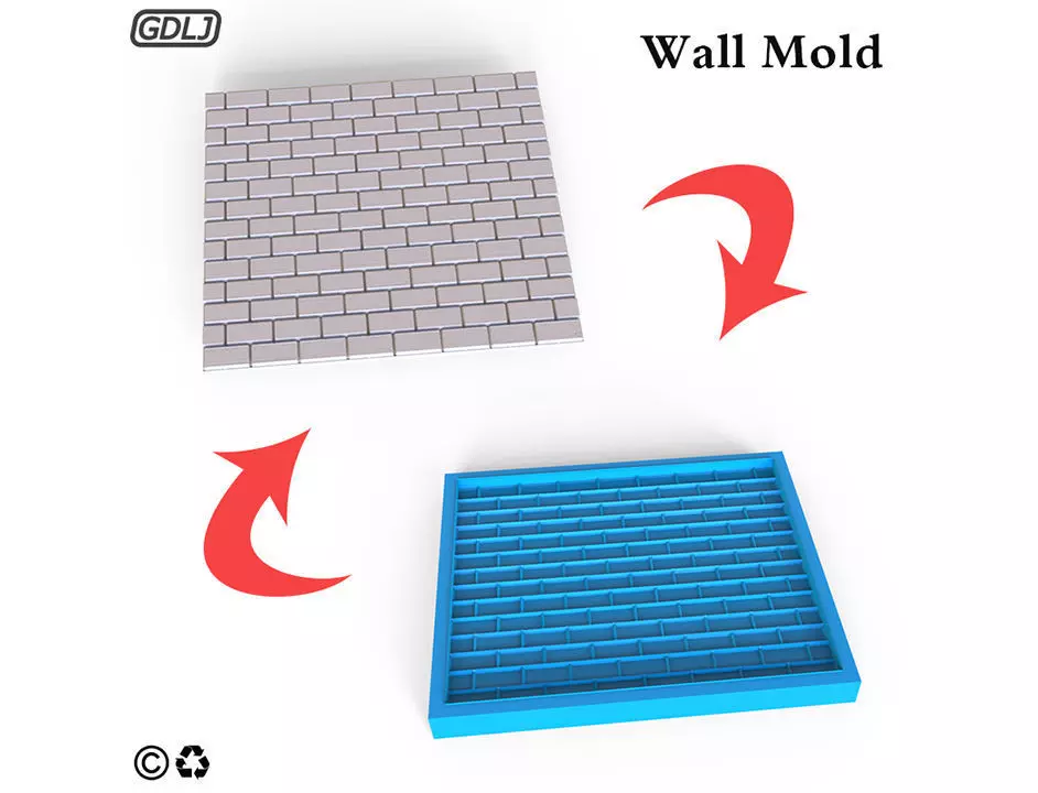 Wall Mold - Diorama Buildings 3D print model_0