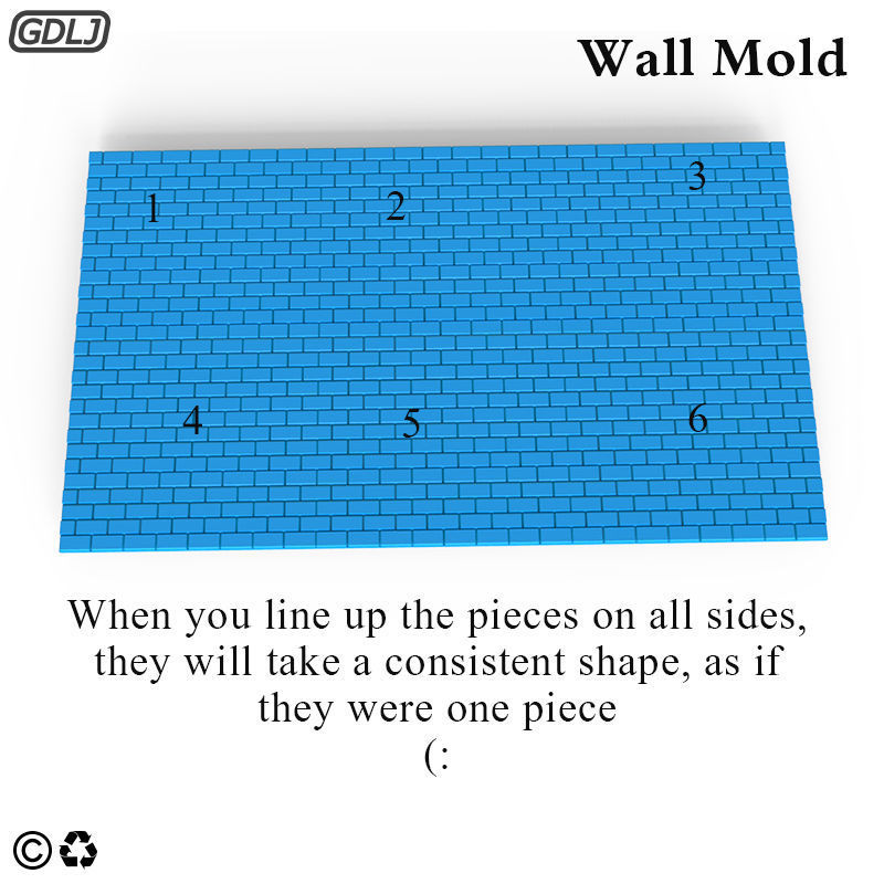 Wall Mold - Diorama Buildings 3D print model_2