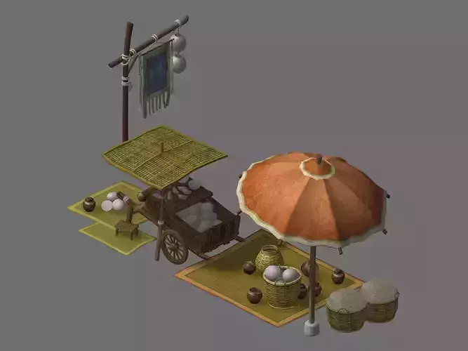 Street vendors - grocery stalls 01