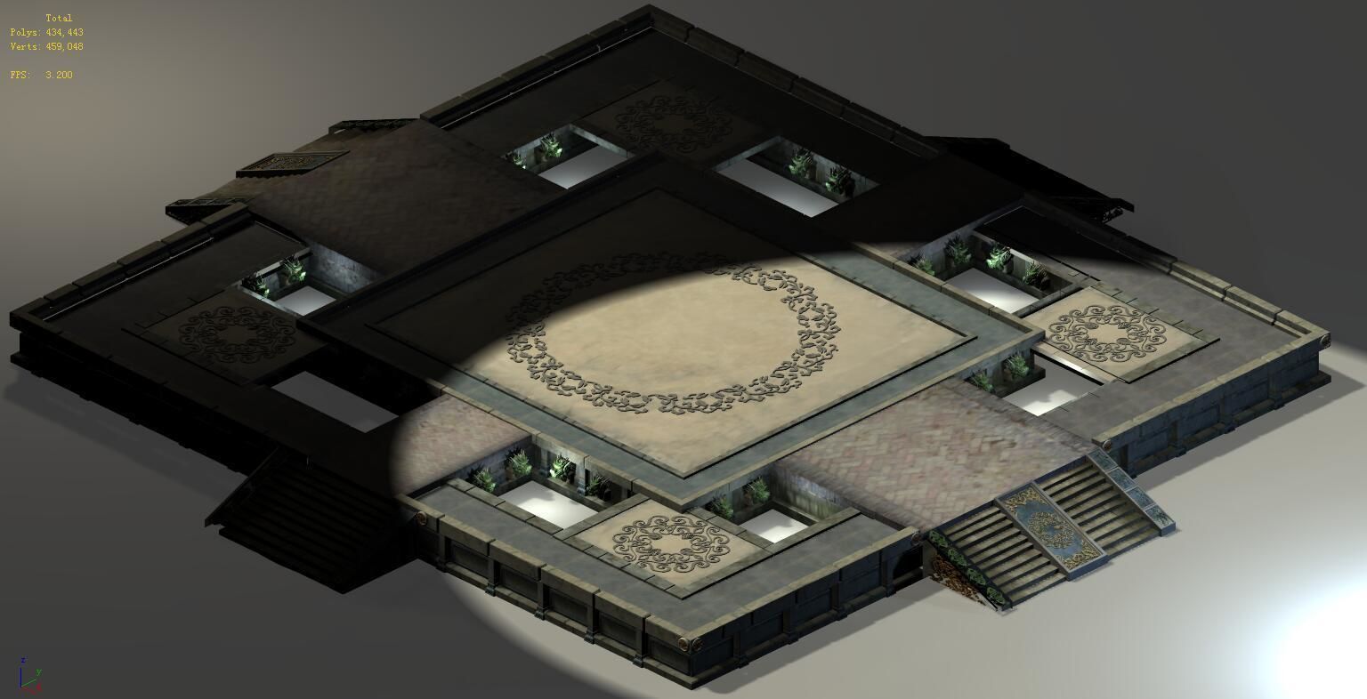 Beijing City Planning - City Center Decoration Platform 3D model_1