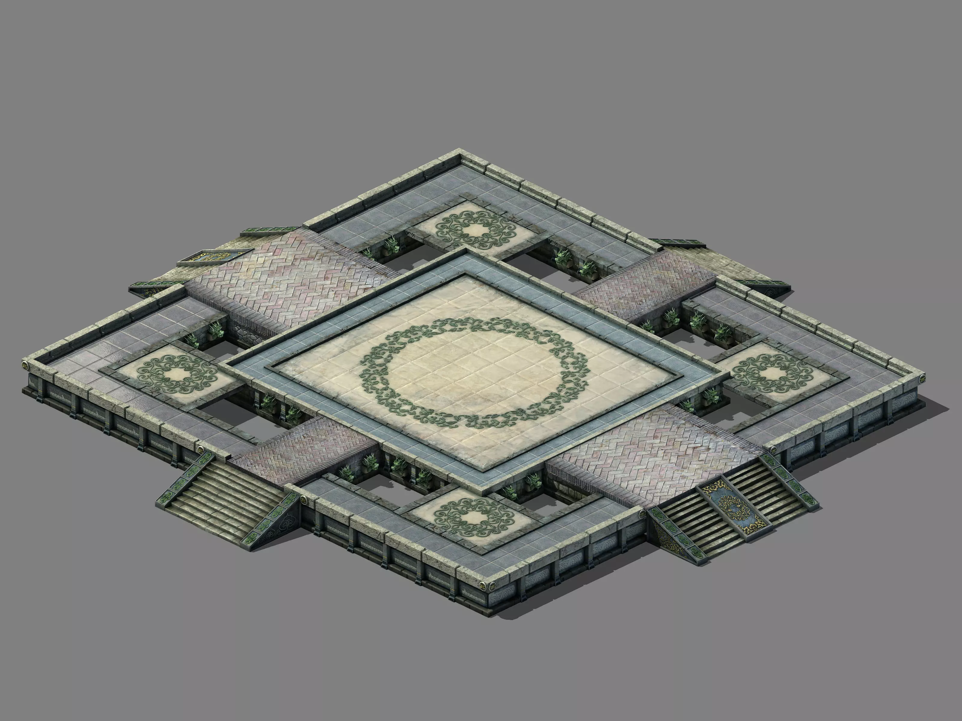 Beijing City Planning - City Center Decoration Platform 3D model_0
