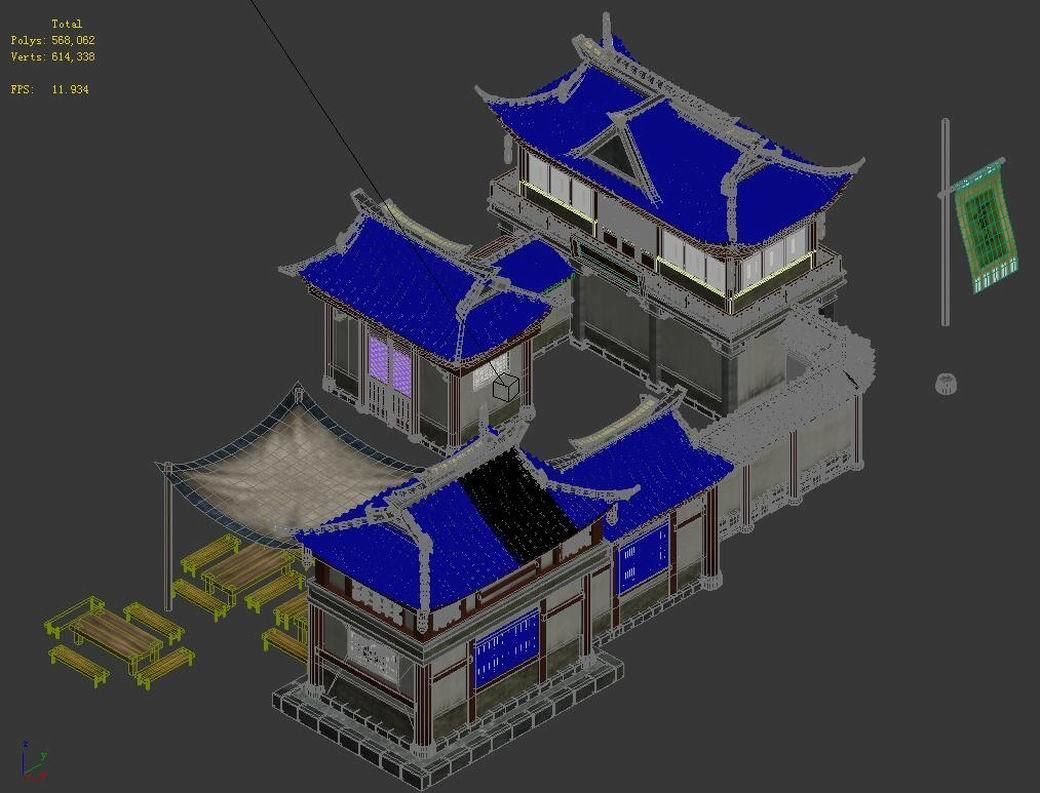 Capital city planning - large clubs 3D model_2