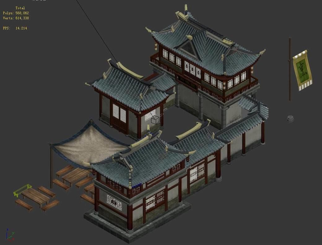 Capital city planning - large clubs 3D model_1