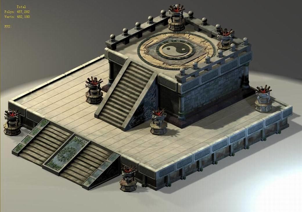 Beijing city planning - high Taiwan altar 3D model_1