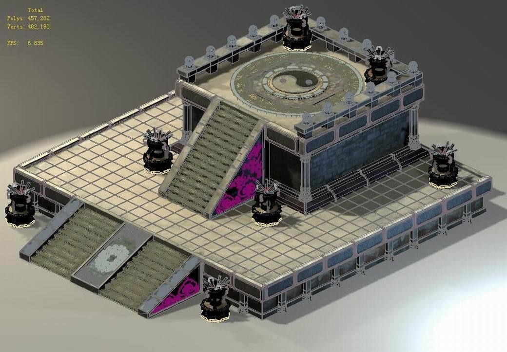 Beijing city planning - high Taiwan altar 3D model_2