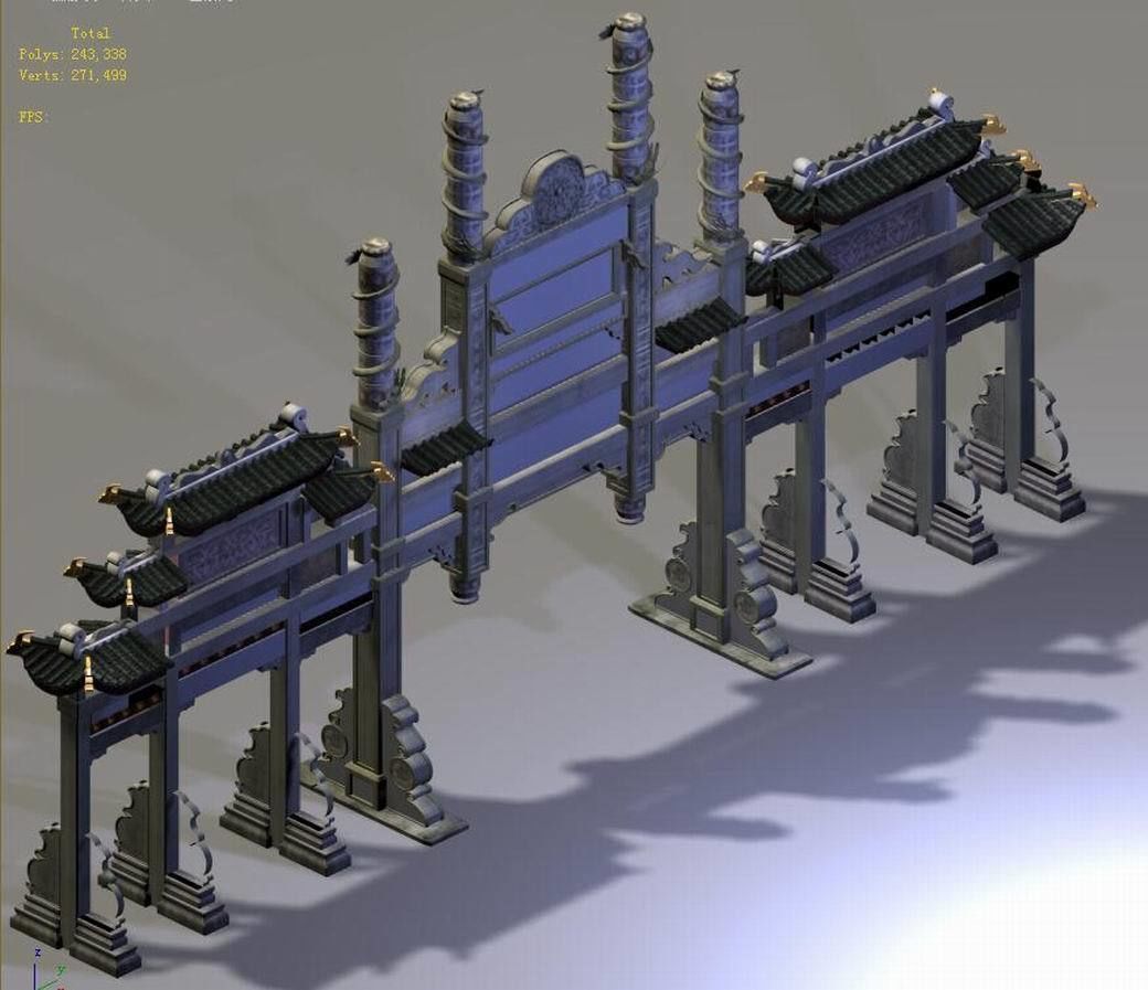 Capital city planning - arch 3D model_1