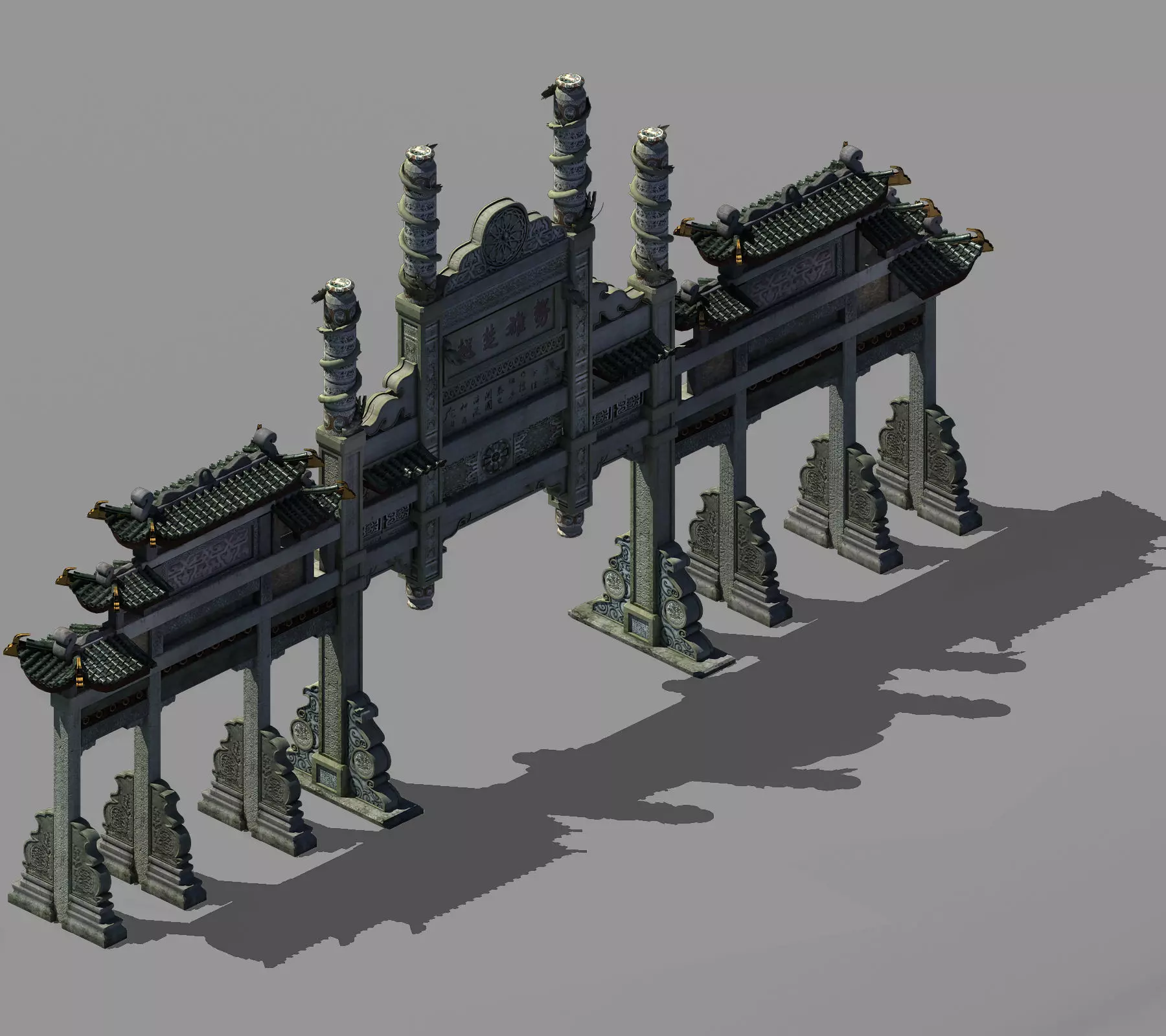 Capital city planning - arch 3D model_0