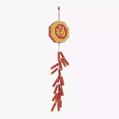 Chinese New Year Firecracker 3D model