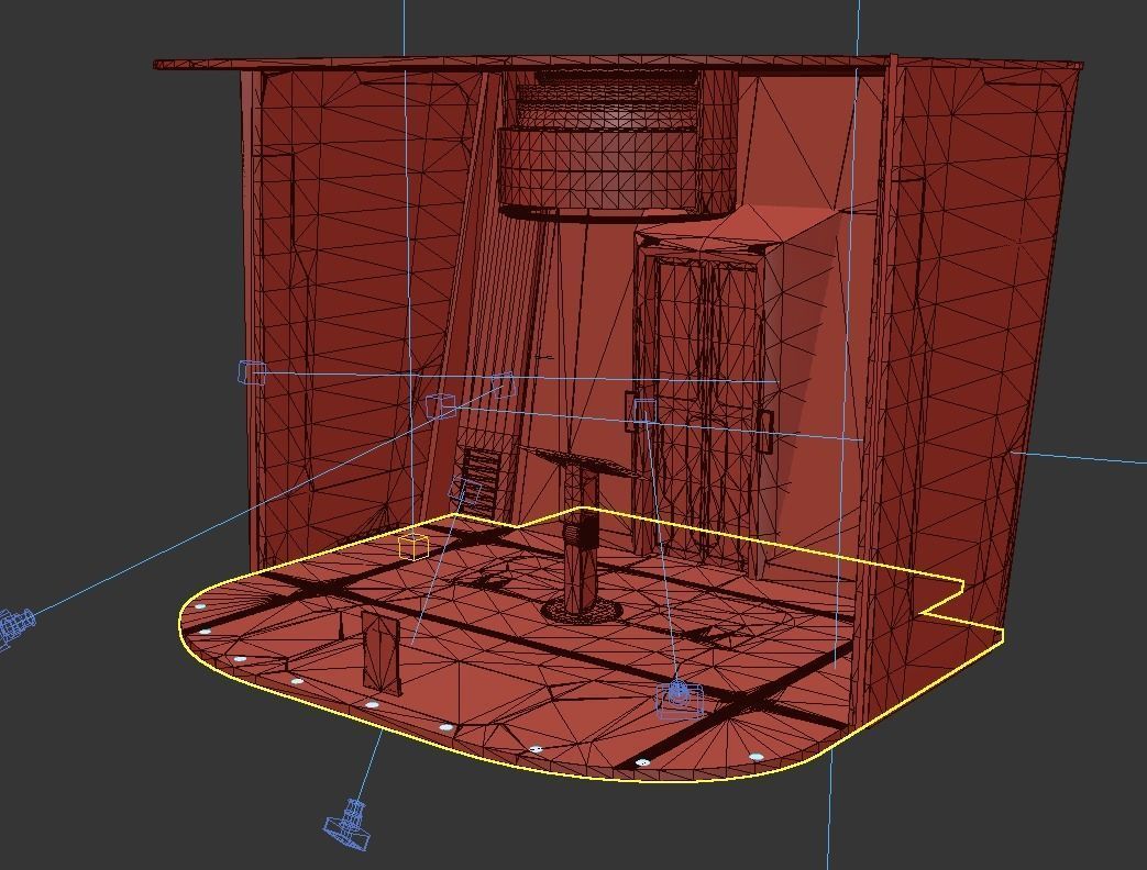 scifi corridor 3D model_13