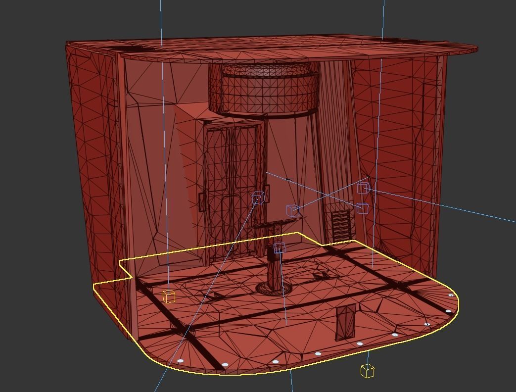 scifi corridor 3D model_12